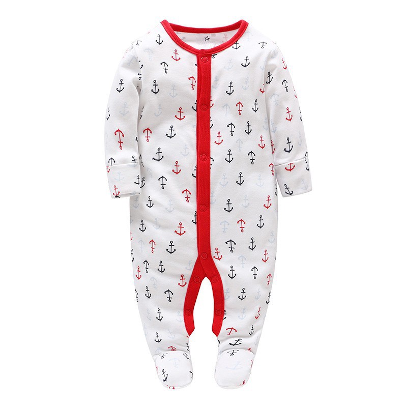 Vlinder Bé Tiếp Theo Tay Dài In Bé Sleepsuit Liền Trẻ Sơ Sinh Áo Liền Quần Liền Tiếp Theo Chất Lượng