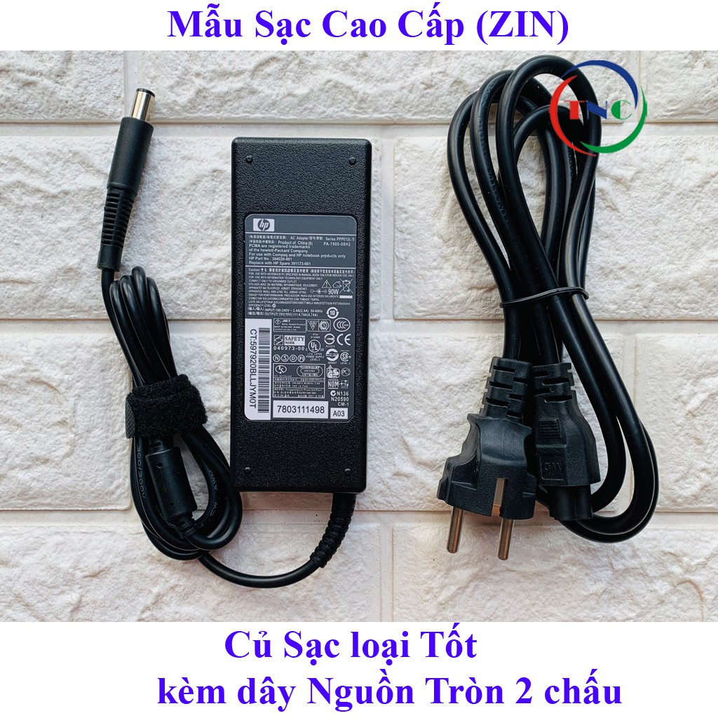 Sạc Laptop HP 19V - 4.74A chân kim to HP 8460 8470 8560P 8570P (Adapter HP 90w tròn to)