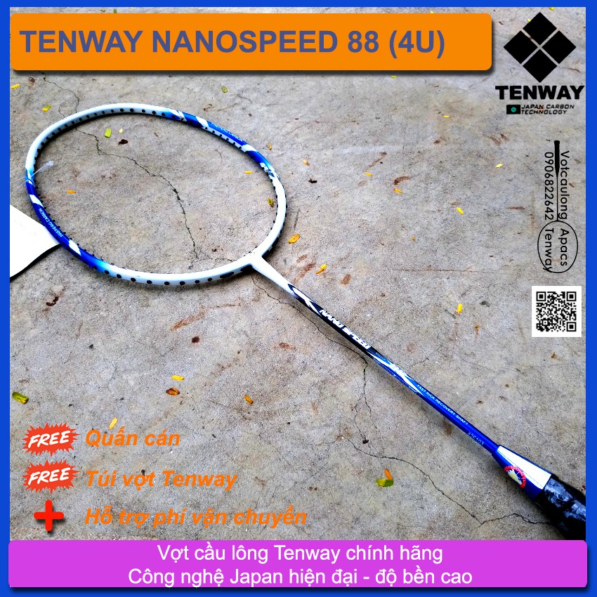 Vợt cầu lông Tenway Nanospeed 88 (4U) | Vợt nặng đầu chuyên công, đánh phong trào rèn luyện sức khỏe