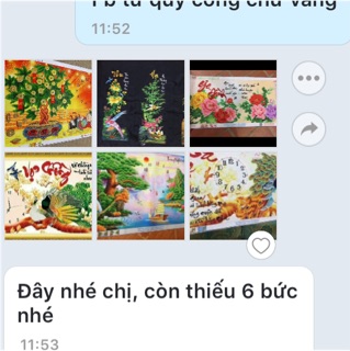 Combo tranh thêu tranh đá thành phẩm