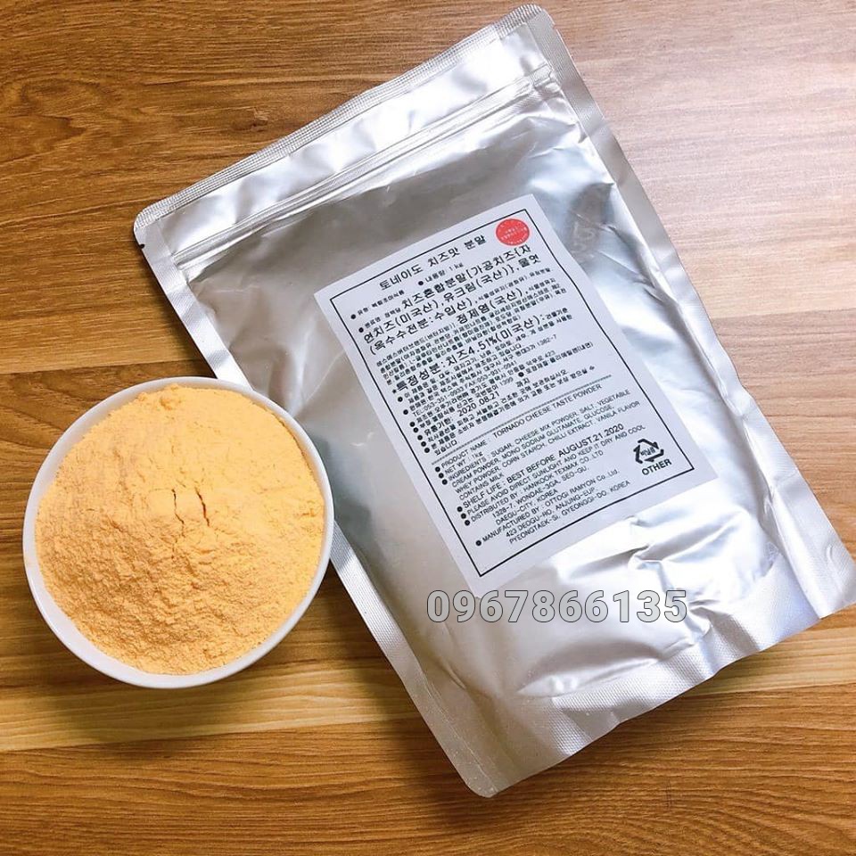 Bột Phô Mai Lắc Khoai Tây – Gói Phô Mai Bột Rắc Hàn Quốc 1Kg