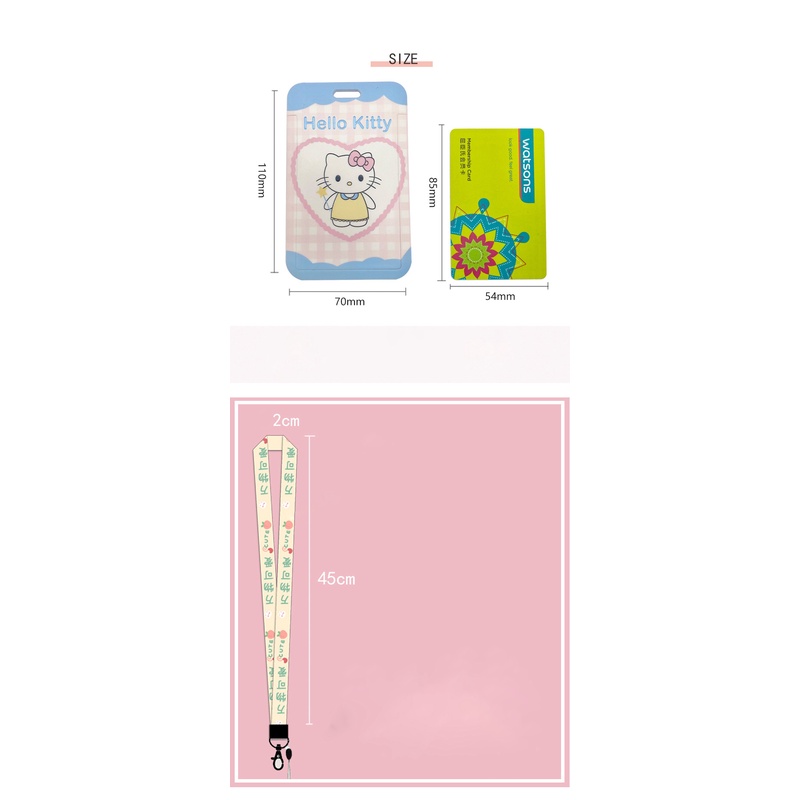 Dây Đeo Thẻ Bảng Tên Sinh Viên Học Sinh Thẻ Từ ID Card Nhân Viên Văn Phòng Móc Gắn Chìa Khóa Điện Thoại Kitty - Minh An