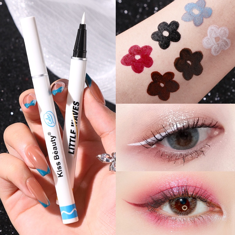 Bút Kẻ Mắt Dạng Lỏng KISS BEAUTY Màu Đen / Xanh Dương Chất Lượng Cao