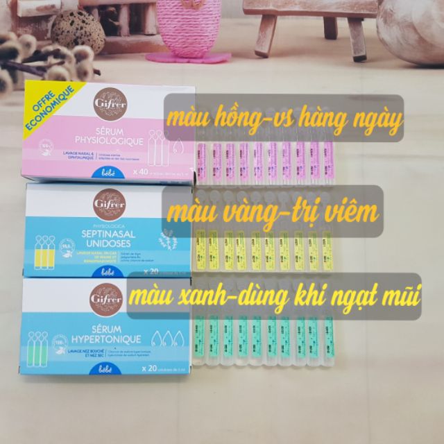 NHỎ MŨI SINH LÝ, TÉP XANH, TÉP VÀNG NỘI ĐỊA PHÁP