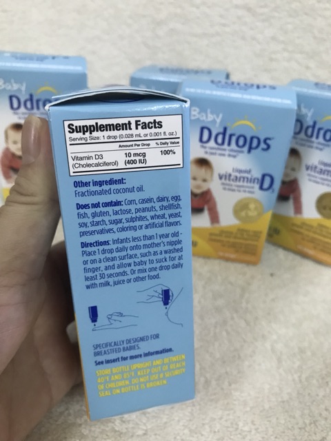 [Hàng Mỹ bay Air có Bill] Vitamin D3 Baby Ddrops 2.5ml