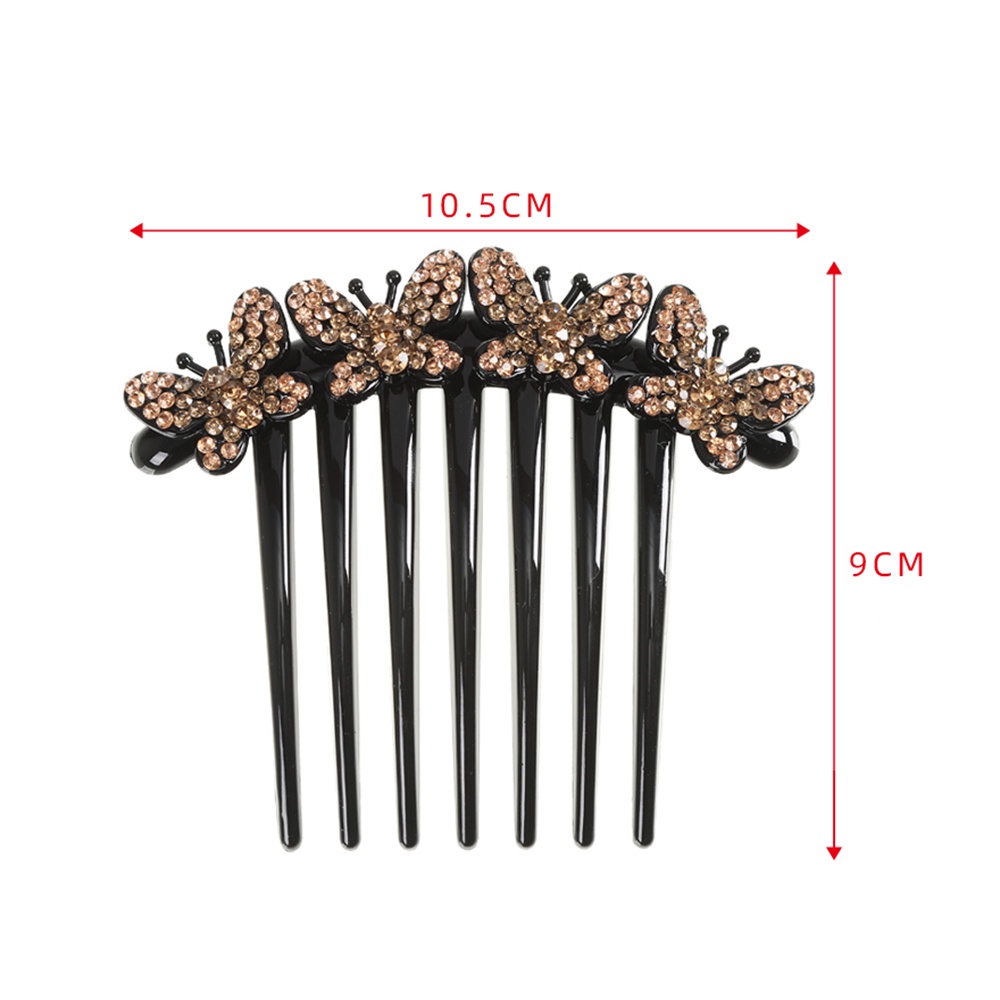 Lược cài tóc Haimeikang hình bướm đính đá phong cách Hàn Quốc thời trang cho nữ