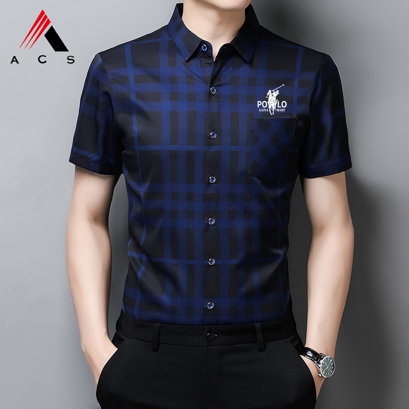 Áo Sơ Mi Tay Ngắn Kẻ Sọc 4 Màu Sắc Trẻ Trung Cho Nam Giới