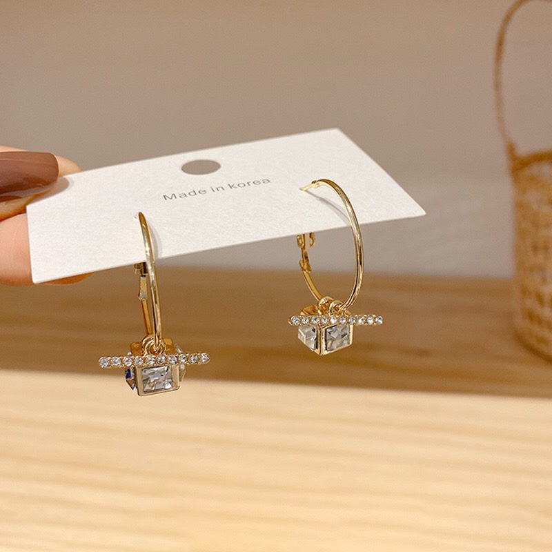 [BÁN GIÁ GỐC] Bông tai nữ phong cách Hàn Quốc kiểu dáng dễ thương cá tính đẹp trẻ trung giá rẻ mẫu mới 2021 V1.15