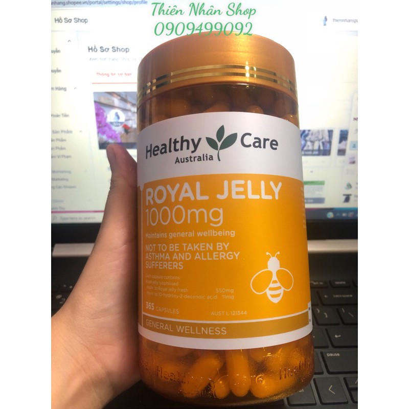 Sữa ong chúa đẹp da cải thiện sức khỏe Royal Yelly 1000mg 365 viên