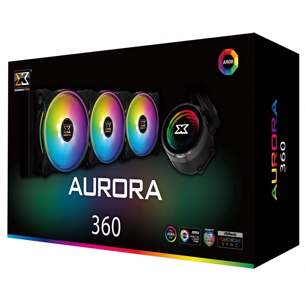 Tản nhiệt nước XIGMATEK AURORA 360 ARGB (EN42814) SUPPORT AMD TR4, AIO WATERCOOLING