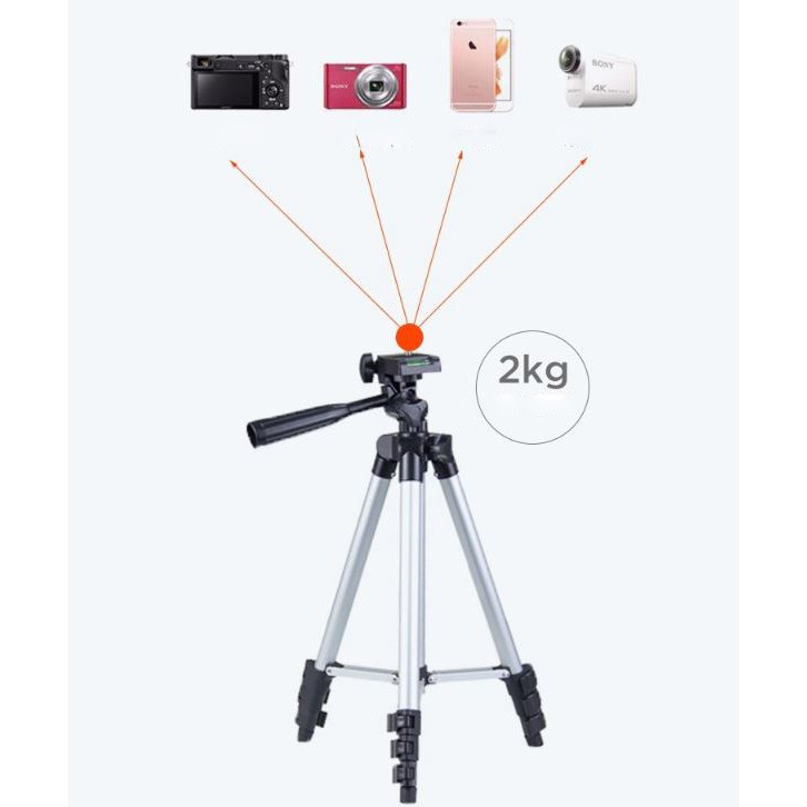 Gậy 3 Chân Tripod 3110 105cm Chuyên Chụp Hình Live Stream - giá đỡ máy ảnh kiêm gậy tự sướng