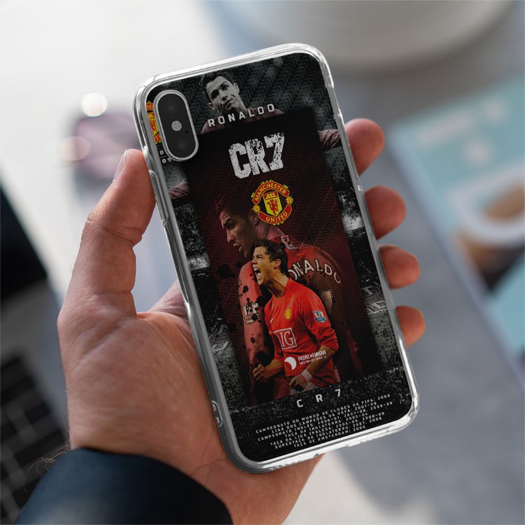 Ốp lưng CR7 Ronaldo MU  đỉnh cao chiến thắng cho Iphone 5 6 7 8 Plus 11 12 Pro Max X Xr FOO20210083