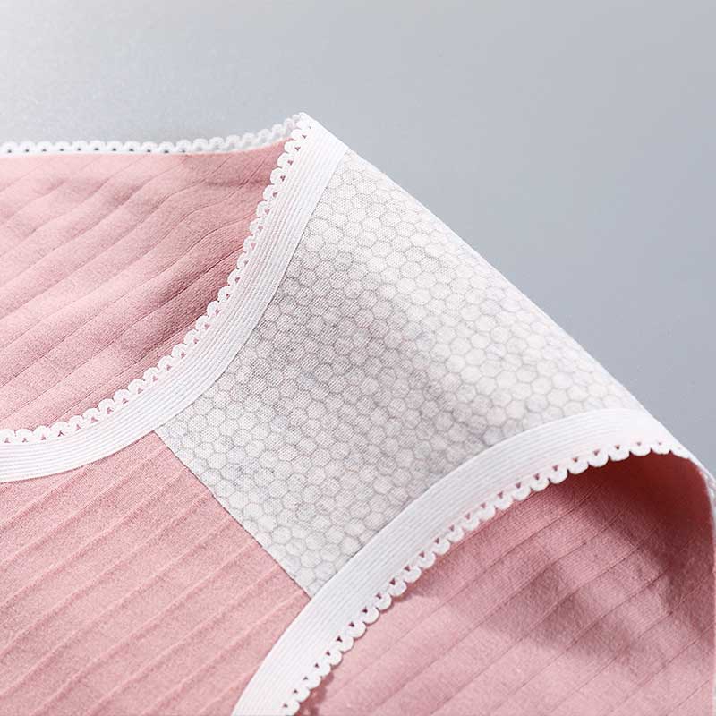 Quần lót cotton lưng vừa liền mạch một mảnh phối ren thoáng khí thoải mái mềm mại dành cho nữ | BigBuy360 - bigbuy360.vn