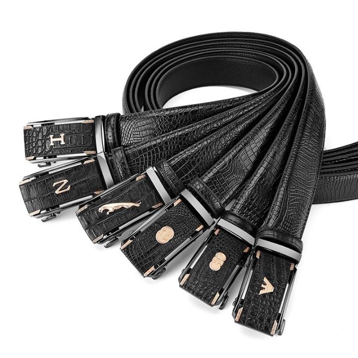 Thắt lưng nam - Dây nịt nam mặt chữ H, da vân cá sấu sang trọng lịch lãm TL42