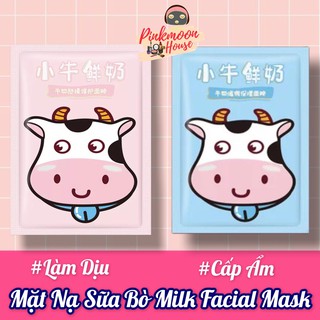  1 Miếng Mặt Nạ Sữa Bò Dưỡng Ẩm Và Làm Diu Làn Da Mẫn Đỏ Cháy Nắng