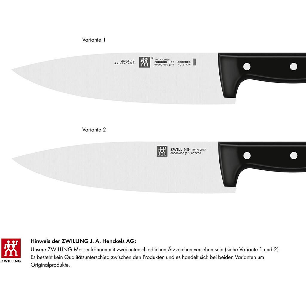 Set 3 dao thái Zwilling Twin Chef thái cực sắc và ngọt [nhập Đức chính hãng]