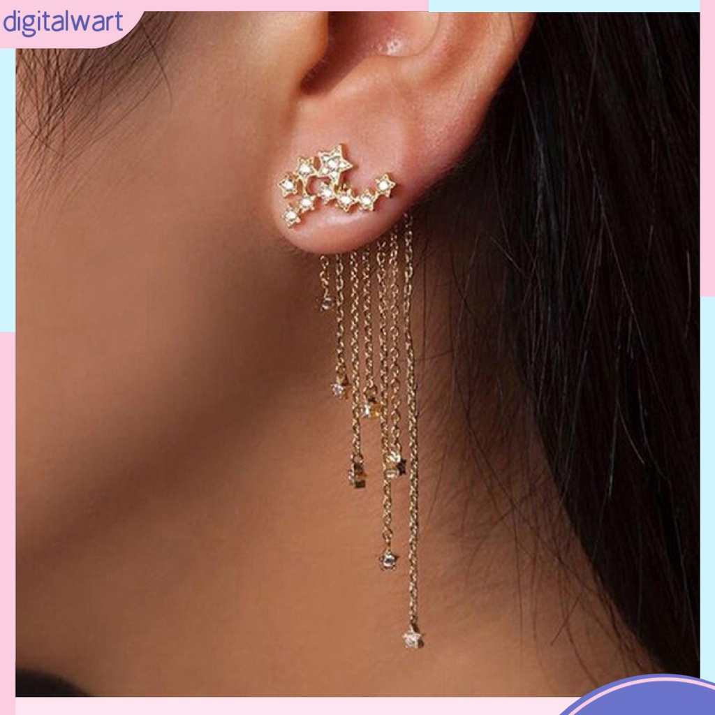 Bông tai dáng dài tua rua độc đáo thời trang dành cho nữ