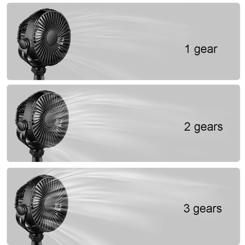 Quạt USB Mini Để Bàn Xoay Được 3 Chế Độ Yên Tĩnh