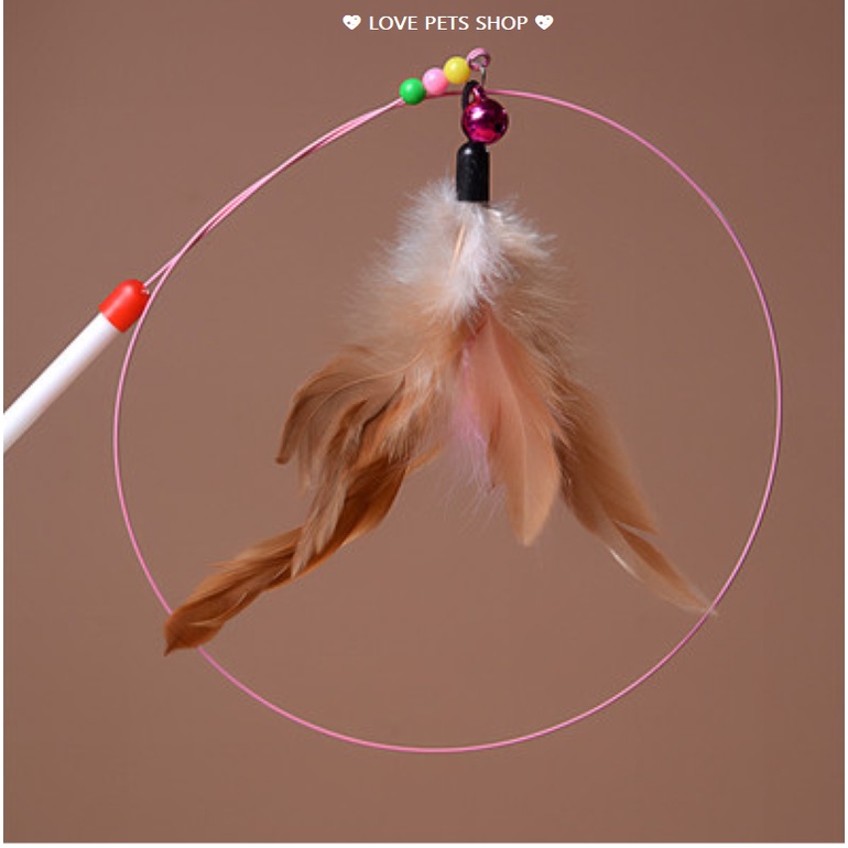 CẦN CÂU MÈO, QUE TRÊU MÈO GẮN LÔNG VŨ VÀ CÁC CON VẬT - LOVE PETS SHOP