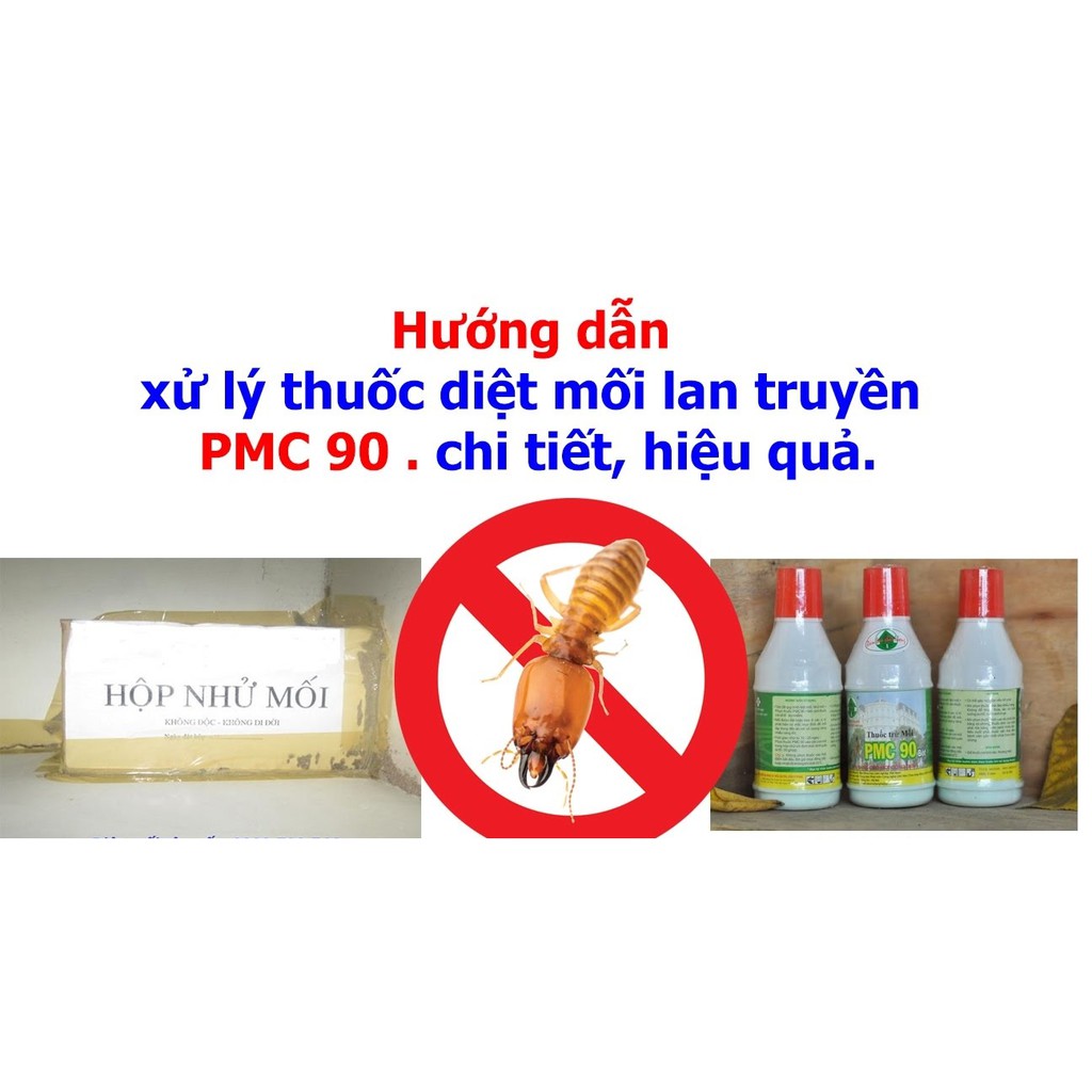 Combo hộp nhử mối + lọ diệt mối tận gốc PMC 90( diệt hoàn toàn tổ mối )