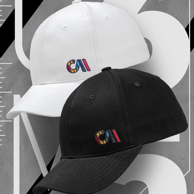 Mũ lưỡi trai chính hãng RECKLESS CAPMAN phom dáng thể thao ôm đầu màu Trắng Đen CM01 - CM02