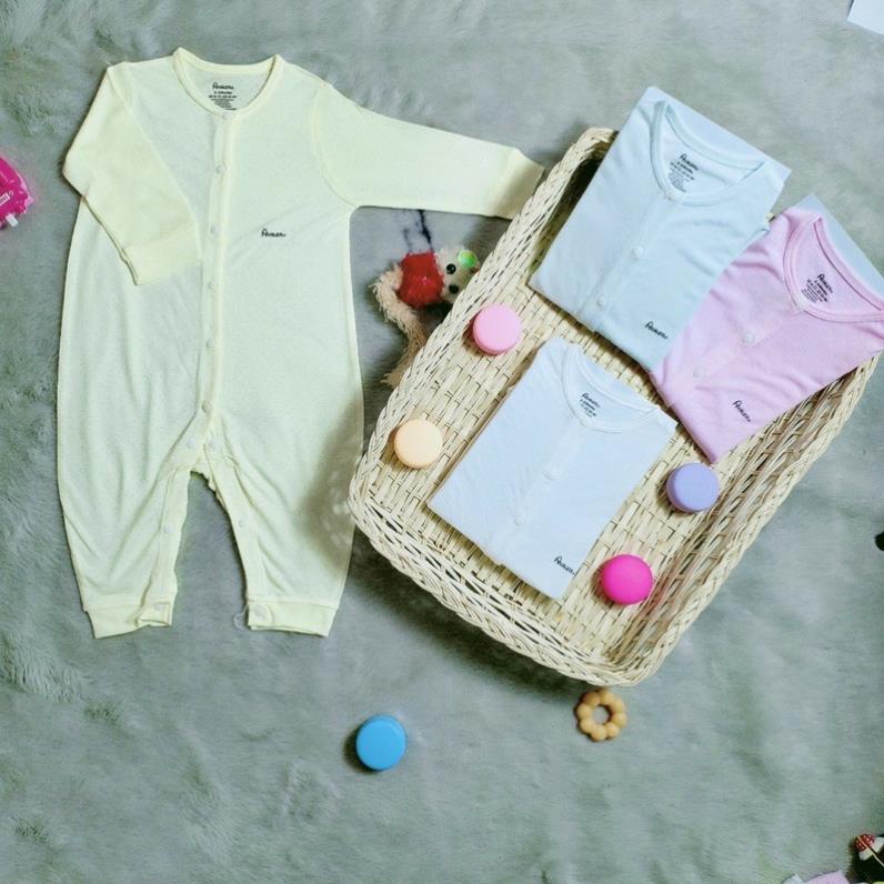 Các mẫu Body Avaler Sợi tre, cotton dài tay họa tiết, màu cho bé