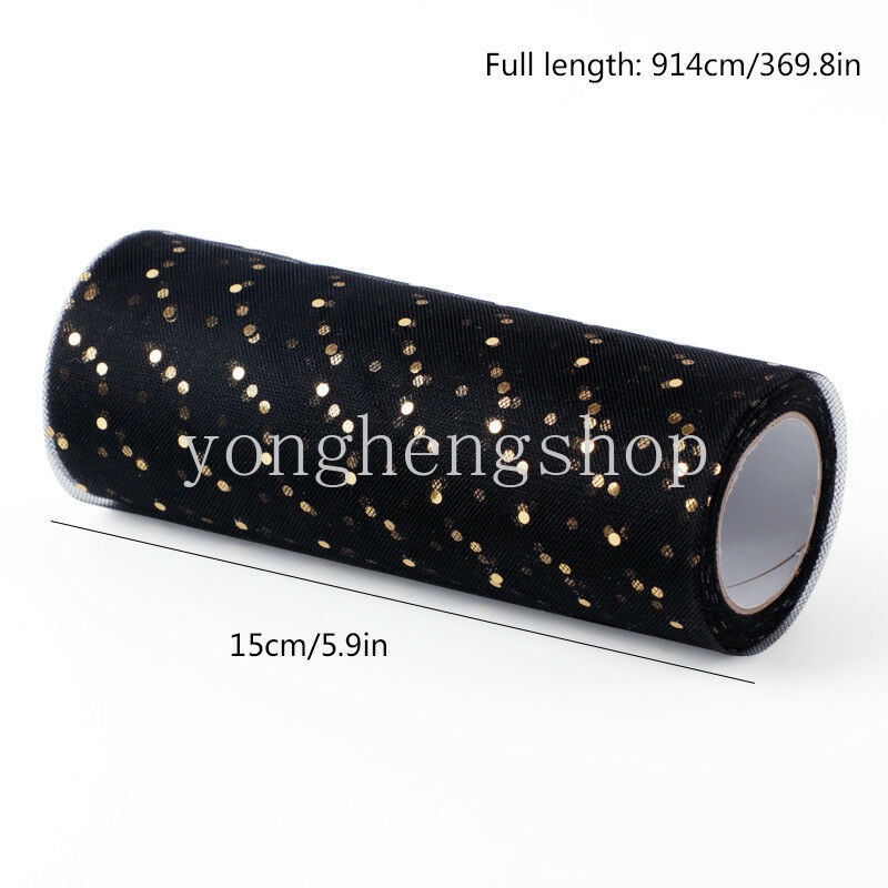 Cuộn Vải Tuyn Đính Sequin Lấp Lánh Trang Trí Tiệc Sinh Nhật/Đám Cưới/Sinh Nhật DIY