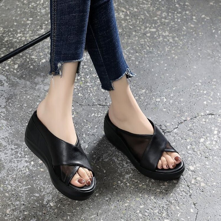 Dép đế xuồng giày Chuộng TĂNG CHIỀU CAO QUAI XẺ CÁ TÍNH, dép xuồng thời trang sành điệu 7cm
