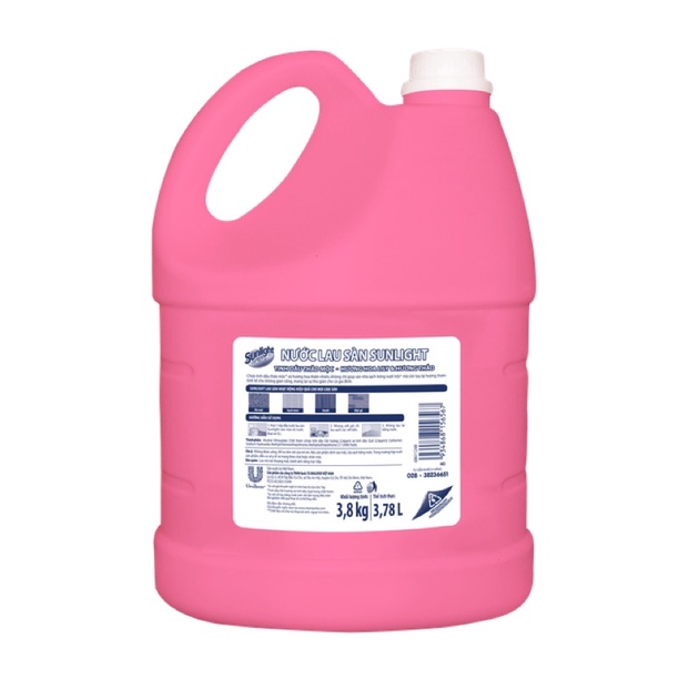 Nước Lau Sàn Sunlight 3.8kg Mầu Hồng