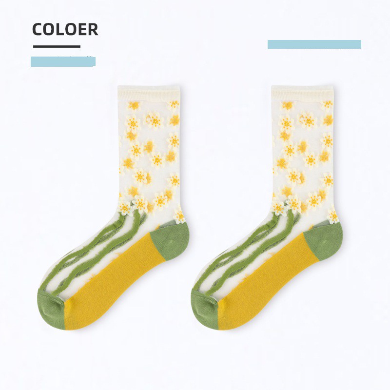 Vớ, TẤT lụa thủy tinh nữ  dễ thương VINTAGE 03