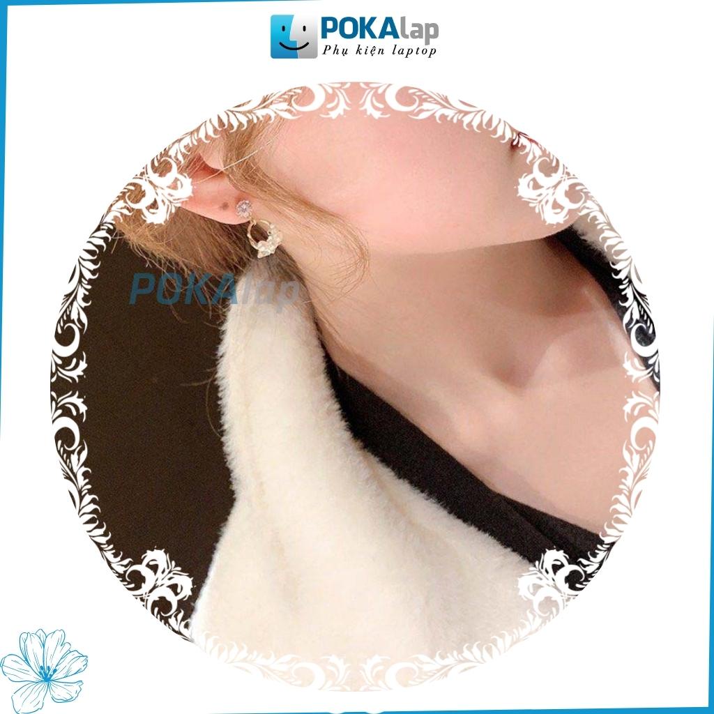 Khuyên tai tròn đính đá POKA27 thiết kế tinh tế sang trọng hợp thời trang phong cách Hàn Quốc cho nữ - POKALAP
