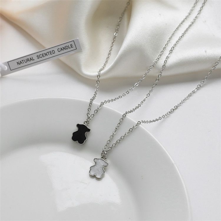 Vòng cổ Dáng Dài Mặt Hình Gấu Dễ Thương Phong Cách Hàn Quốc