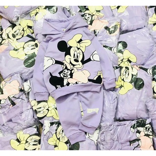 B548- bộ nỉ hoodi micky tím