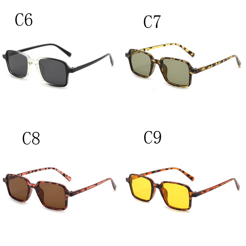 Kính Mát Gọng Vuông Nhỏ Chống Tia UV Thời Trang Cho Nam Nữ