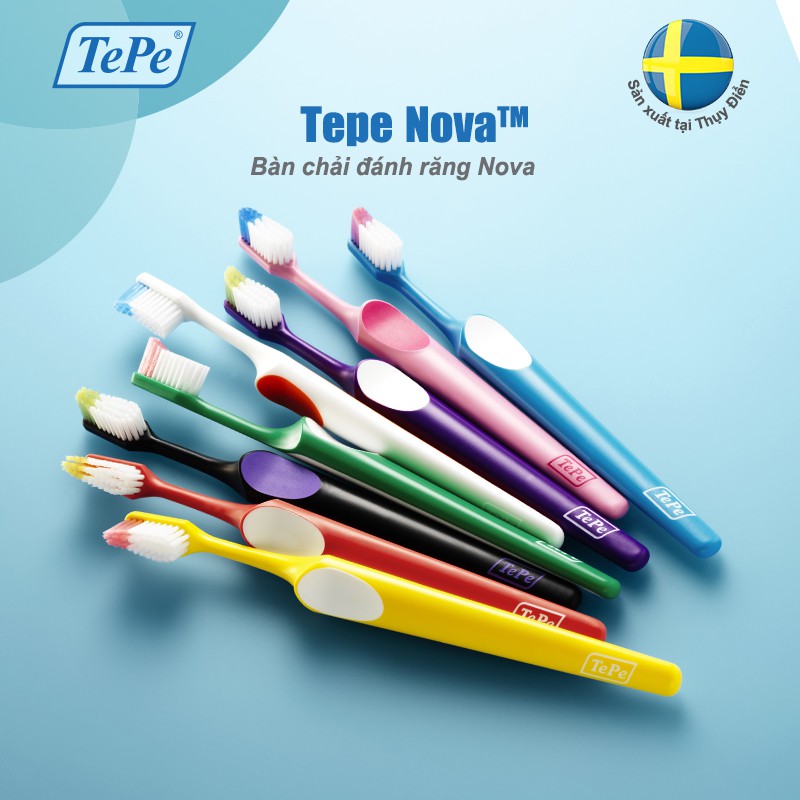 Bàn chải đánh răng siêu mềm làm sạch sâu bên trong răng Tepe Nova X-soft