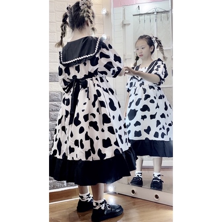 Váy lolita Bò sữa cho bé. Size đại. Ảnh thật.