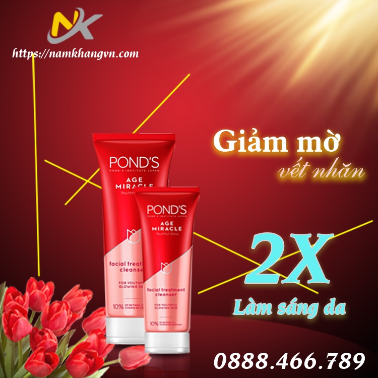 Sữa rửa mặt Pond's Age Miracle Thái - ngăn ngừa lão hóa 100g