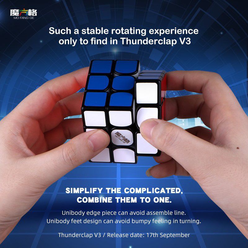 Rubik 3x3x3 QiYi Thunderclap v3 M có nam châm 3 tầng