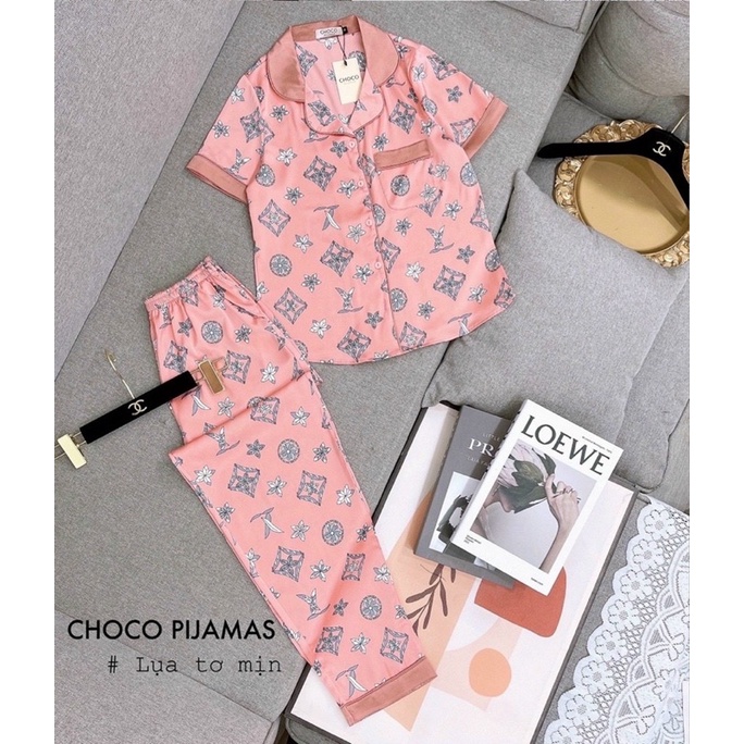 Bộ ngủ Pijama cộc tay Lụa tơ cao cấp mát mềm êm tay