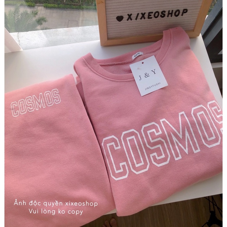 Set nỉ cosmos áo sweater quần boom form rộng ulzzang xixeoshop - v73