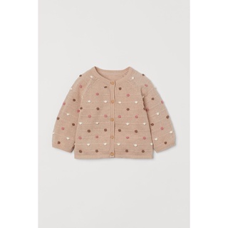 Áo cardigan nâu bé gái hm size 2-3y