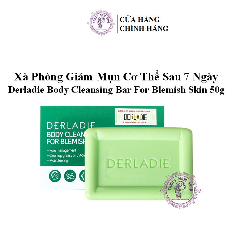 Xà Phòng Giảm Mụn Cơ Thể Sau 7 Ngày Derladie Body Cleansing Bar For Blemish Skin 50g