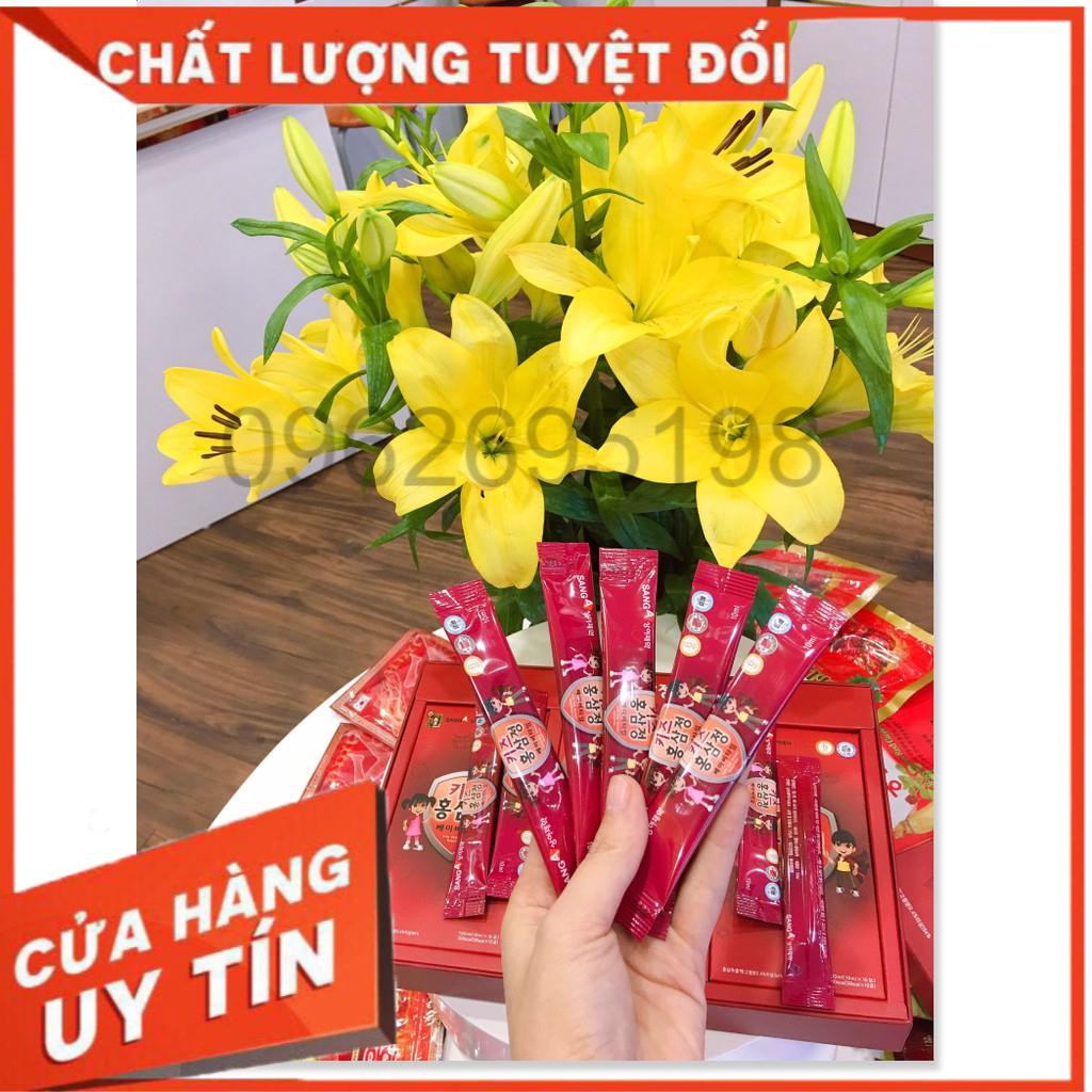 Nước Hồng Sâm Baby SANGA Hàn Quốc hộp màu đỏ 30 gói - 10ml