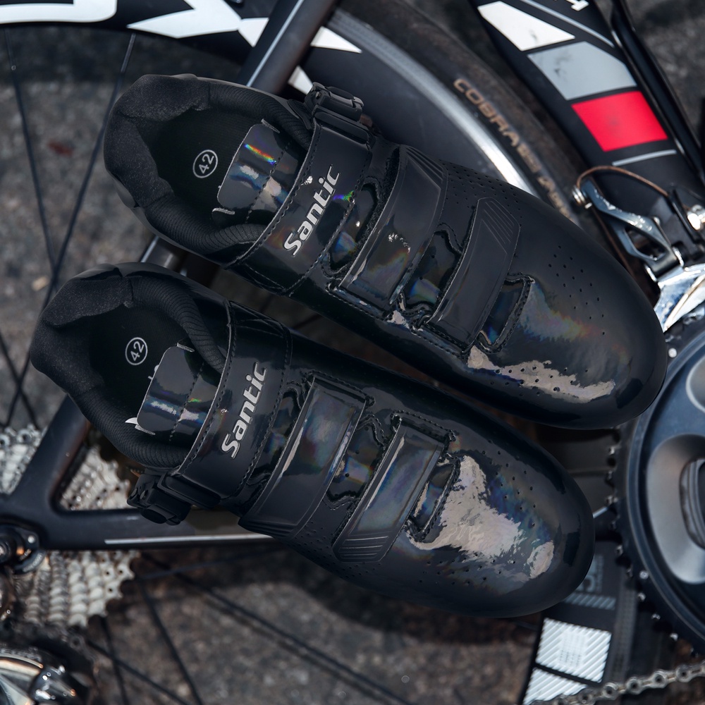 Santic Nam giày đi xe đạp cho người mới bắt đầu giày đi xe đạp giày đi xe đạp chống trượt thoáng khí Khóa xe đạp giày có đệm K20MJ149