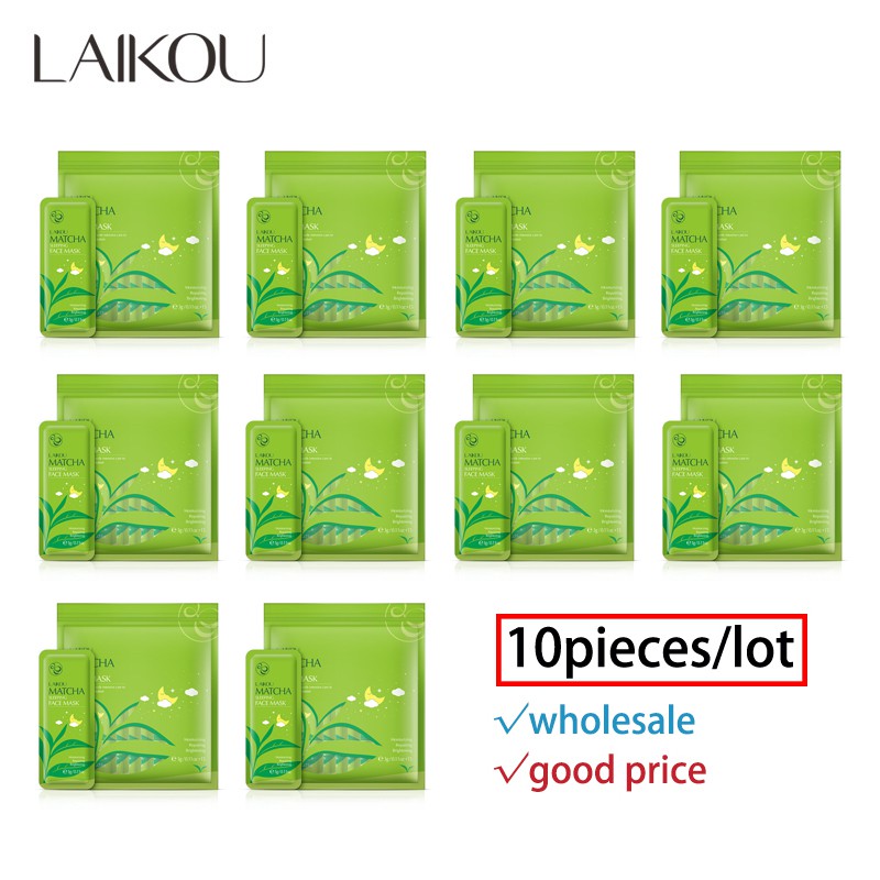 Set 10 Gói / Lốc Mặt Nạ Ngủ LAIKOU Matcha 3Gx15 Cái