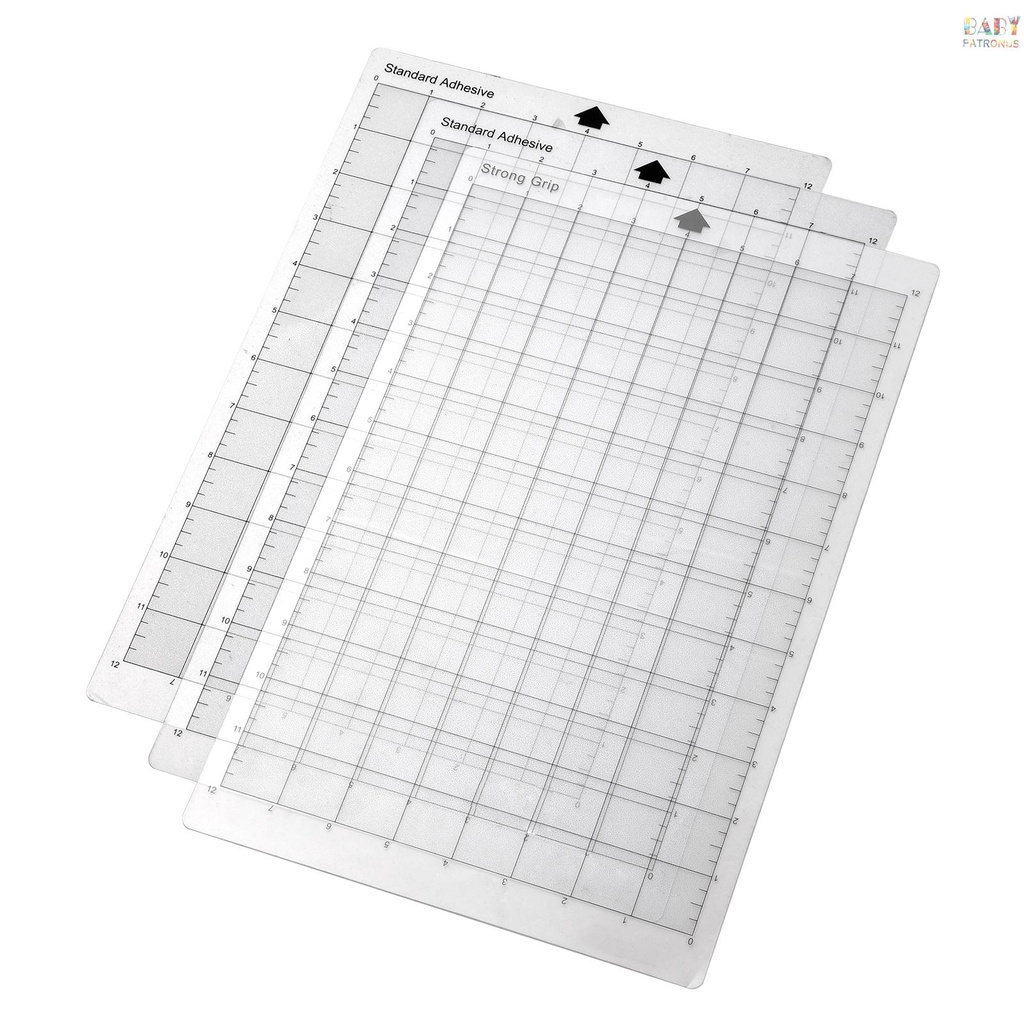 Set 5 Tấm Lót Cắt Trong Suốt Tự Dính Kèm Thước Đo 8 X 12 Inch Chuyên Dụng Cho Silhouette Cameo Cricut Explore