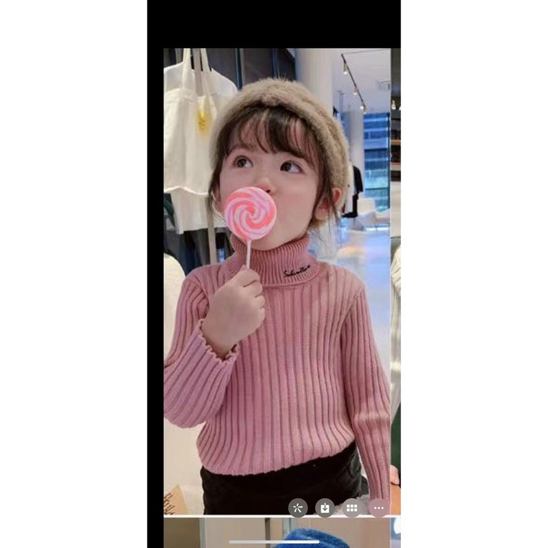 Áo len cổ lọ cho bé