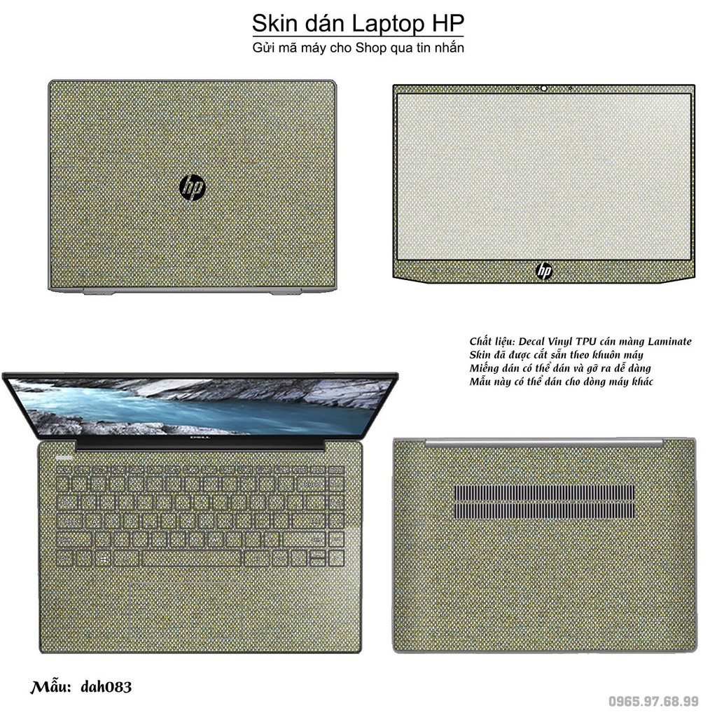 Skin dán Laptop HP in hình vân vải (inbox mã máy cho Shop)