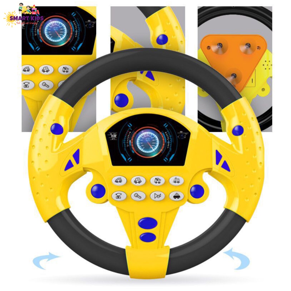 Đồ Chơi Vô Lăng Xe Hơi Cho Bé Phát Âm Nhạc, Đồ Chơi giáo Dục Sớm Trẻ Em Smartkids