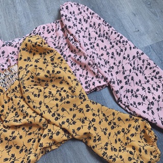 Áo croptop hoa nhí - Hình thật